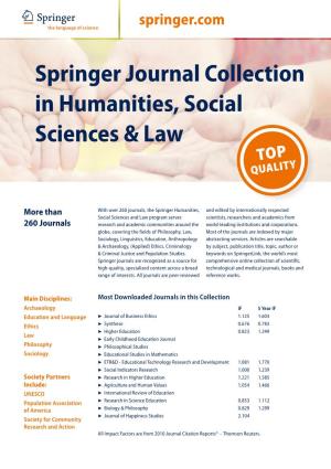 Springer Journal Collection in Humanities, Social Sciences &