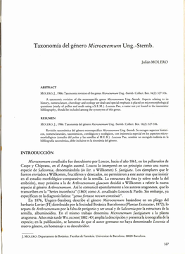 Taxonomía Del Género Microcnemum Ung.-Sternb