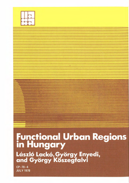 Functional Urban Regions in Hungary