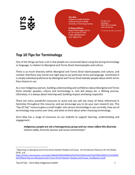 Top 10 Tips for Terminology
