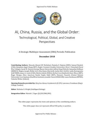 AI, China, Russia, and the Global Order: Technological, Political, Global, and Creative Perspectives
