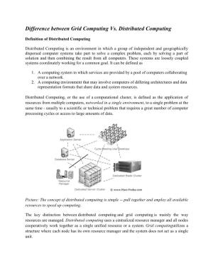 Difference Between Grid Computing Vs. Distributed Computing