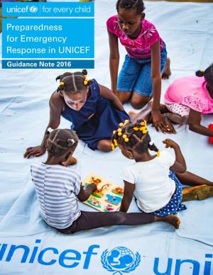 Guidance Note: Preparedness for Emergency Response in UNICEF