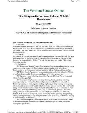 The Vermont Statutes Online Page 1 of 15