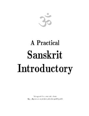 A Practical Sanskrit Introductory