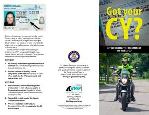 'C-Y' a Motorcycle Endorsement Is Your License to Safer Riding!