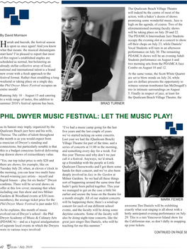 Phil Dwyer Music Festival Occupies an Witness Veteran Trombonist Ian Mcdougall’S Entire Month! Trio in Intimate Surroundings on August 5