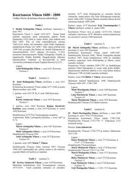 Kuortaneen Ylinen 1600 - 1800 Antintytär, Mutta Pitäisi Olla Antti Heikinpojan Tyttärenä, Veikko Ekola, Kuurtanes-Seuran Sukututkijat Kuten 1686-1688