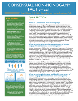 CONSENSUAL NON-MONOGAMY FACT SHEET Amy C