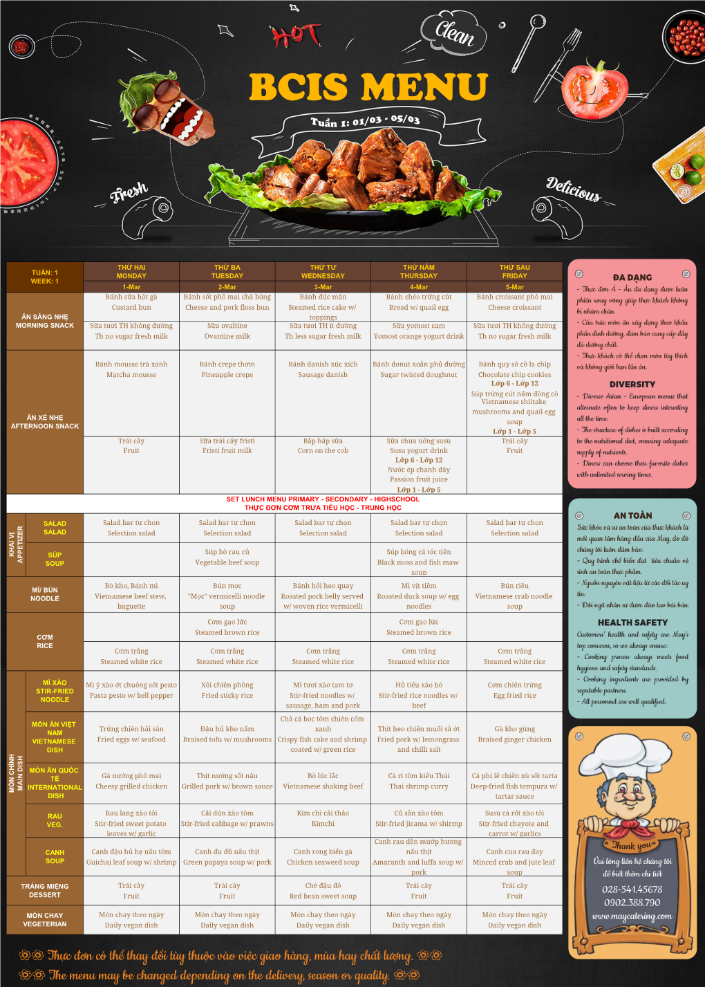 Menu Bcis Thang 03.2021