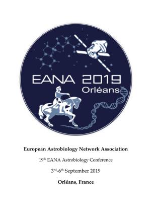 European Astrobiology Network Association 3Rd-6Th