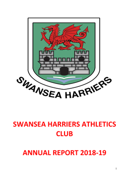 Swansea Harriers Athletics Club Annual Report 2018-19