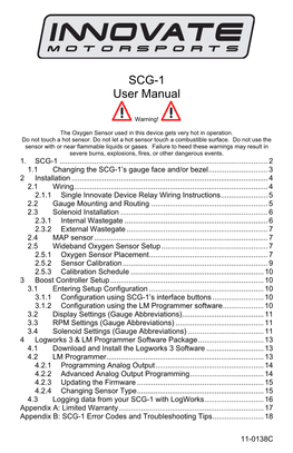 Innovate SCG-1 Manual