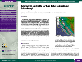 Nature of the Crust in the Northern Gulf of California and Salton Trough GEOSPHERE, V