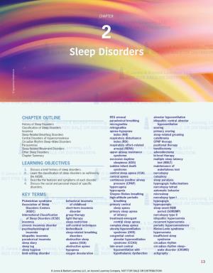 Sleep Disorders As Outlined by Outlined As Disorders Sleep of Classification N the Ribe the Features and Symptoms of Each Disorder