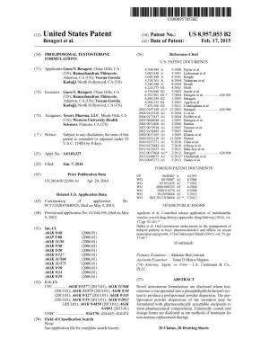 (12) United States Patent (10) Patent No.: US 8,957,053 B2 Geri Et Al