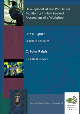 Development of Bird Population Monitoring in New Zealand: Proceedings of a Workshop