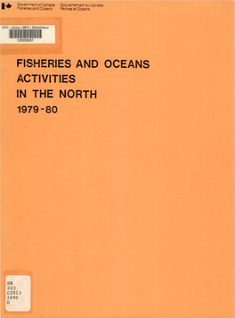 Fisheries and Oceans Activities in the North 1979-80
