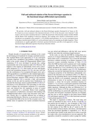 Full and Unbiased Solution of the Dyson-Schwinger Equation in the Functional Integro-Differential Representation