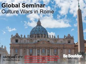 Global Seminar Culture Wars in Rome