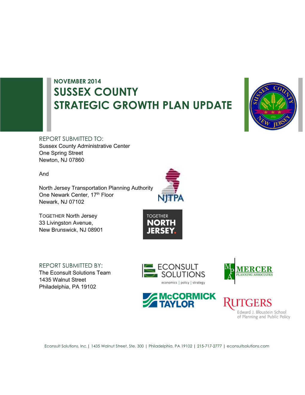 Sussex County Strategic Growth Plan Update