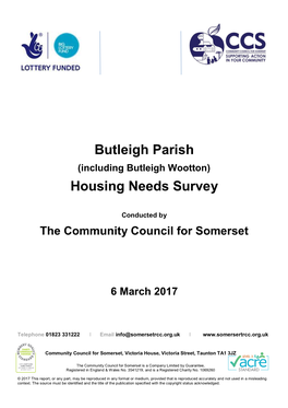 Butleigh Parish Housing Needs Survey