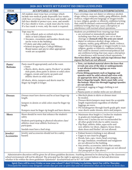 2020-2021 White Settlement Isd Dress Guidelines