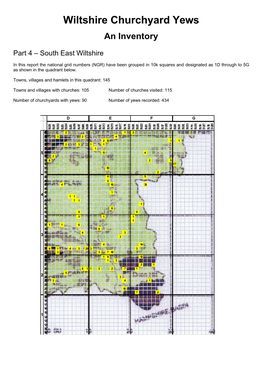 Wiltshire Churchyard Yews an Inventory