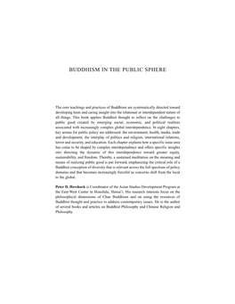 Buddhism in the Public Sphere