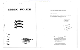 ESSEX POLICE to the Police Committee of the Fssex County Council