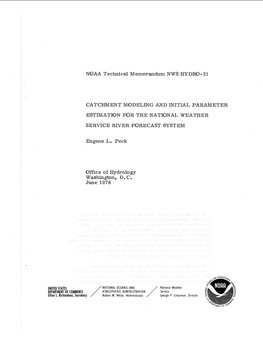 NOAA Technical Memorandum NWS HYDR0-31 CATCHMENT