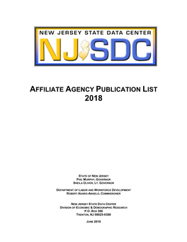 New Jersey State Data Center Division of Economic & Demographic Research P.O