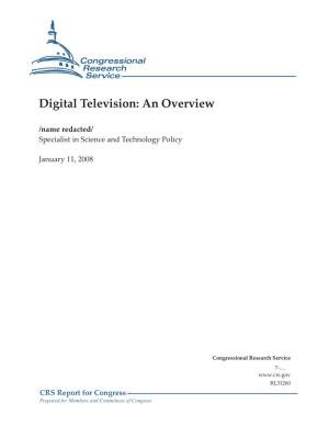 Digital Television: an Overview