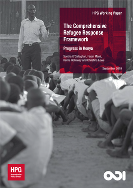The Comprehensive Refugee Response Framework Progress in Kenya