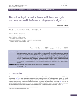 Beam Forming in Smart Antenna with Improved Gain and Suppressed Interference Using Genetic Algorithm