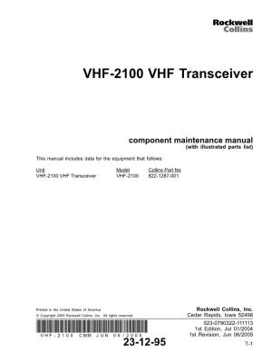 VHF-2100 VHF Transceiver