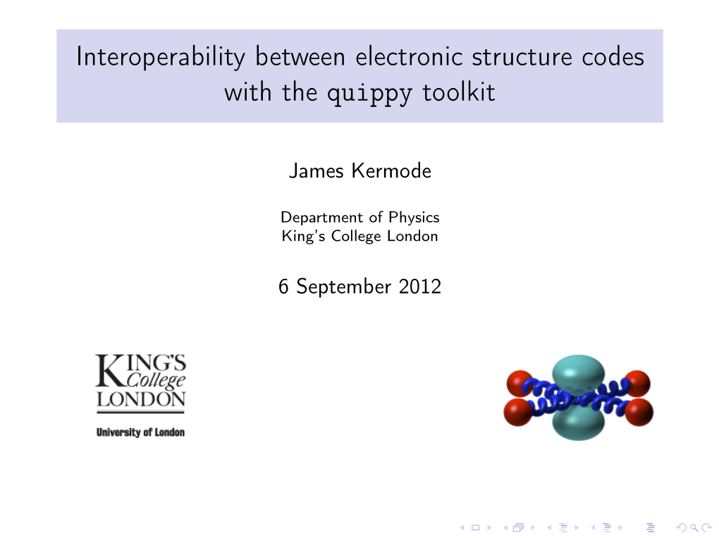 Interoperability Between Electronic Structure Codes with the Quippy Toolkit