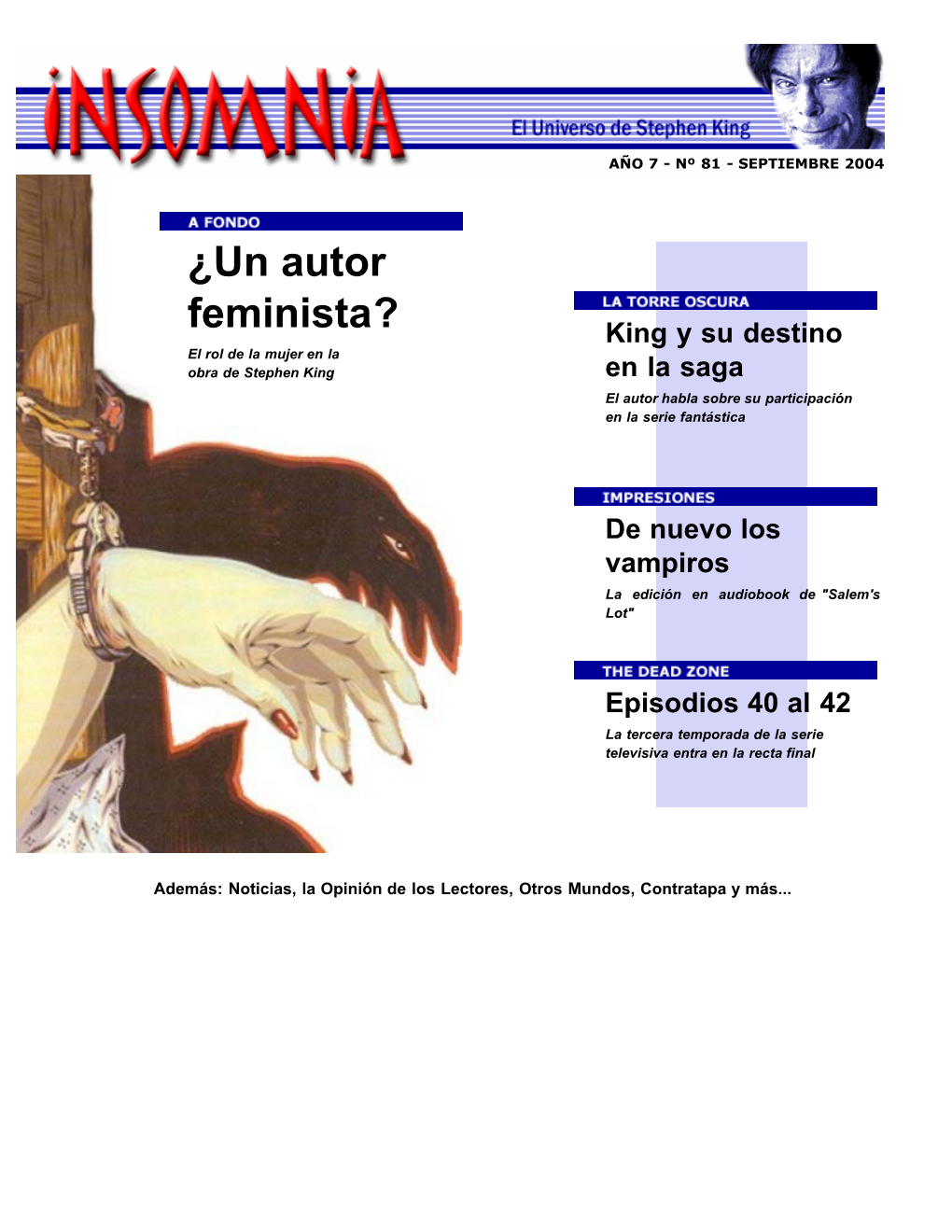 ¿Un Autor Feminista? NOTICIAS El Rol Del Sexo Femenino Impresiones En La Obra De Stephen King OTROS MUNDOS