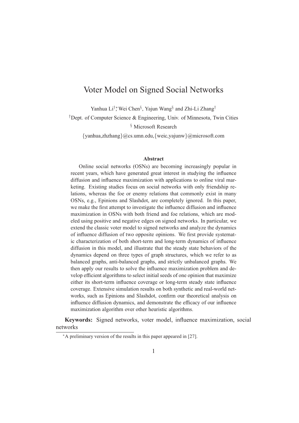 Voter Model on Signed Social Networks