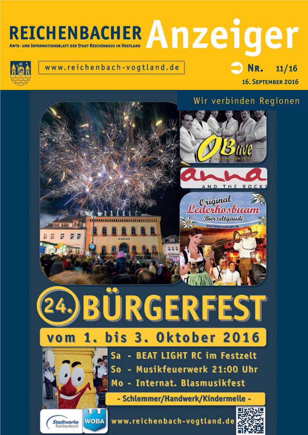 16. September 2016 2 Reichenbacher Anzeiger 11/16, 16.09.2016