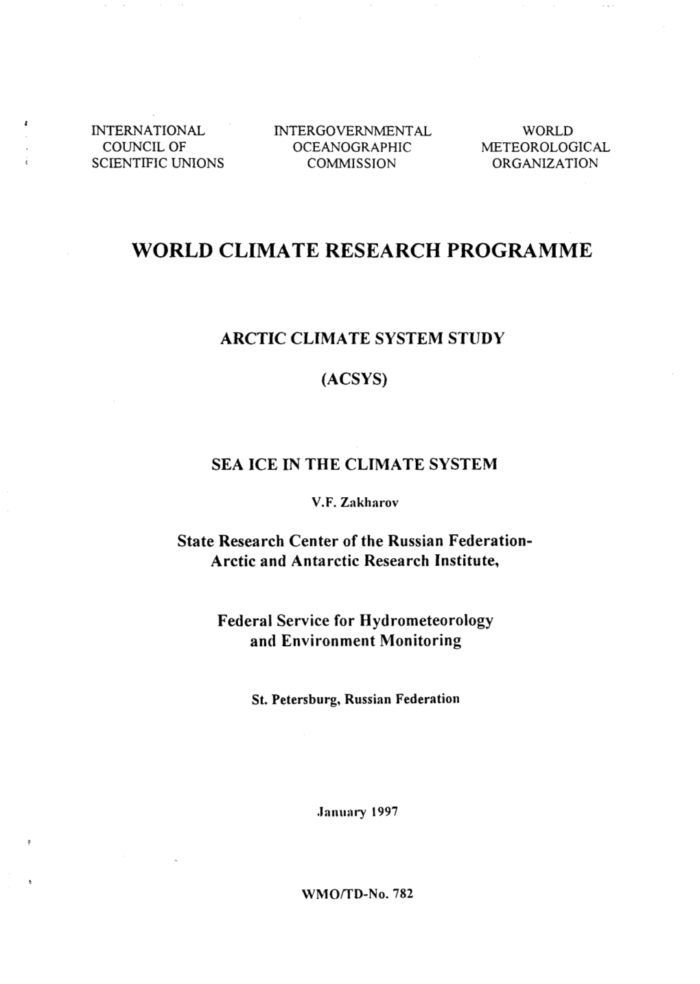 World Climate Research Programme