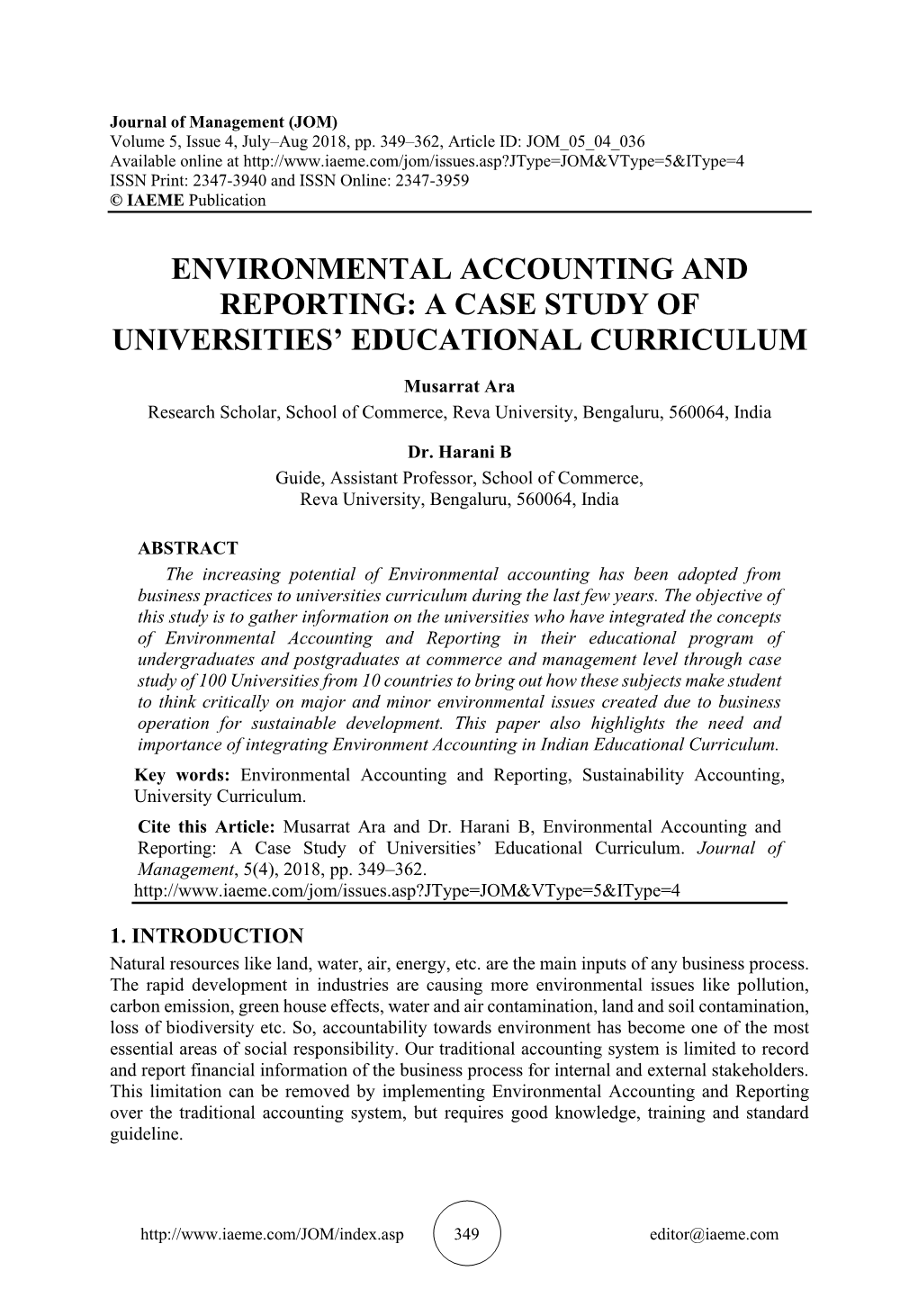 A Case Study of Universities' Educational Curriculum