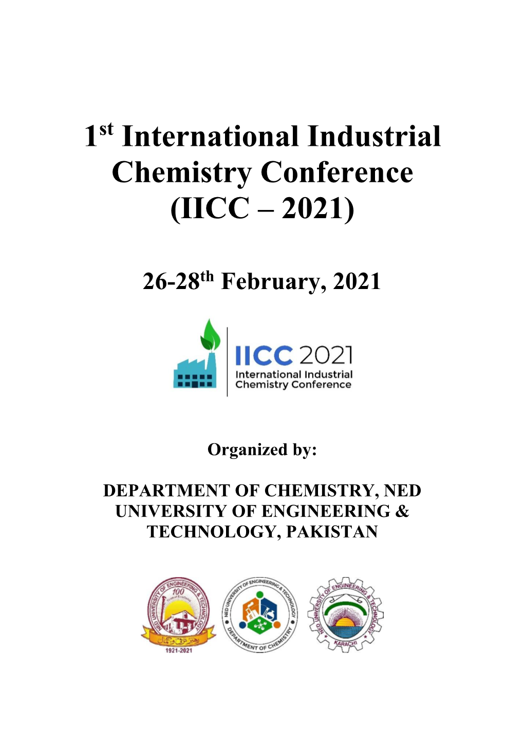 1 International Industrial Chemistry Conference (IICC – 2021)