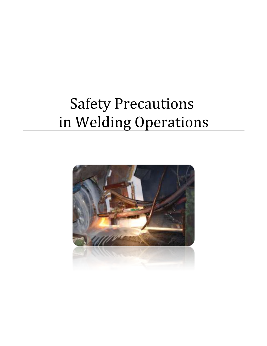 Safety Precautions in Welding Operations