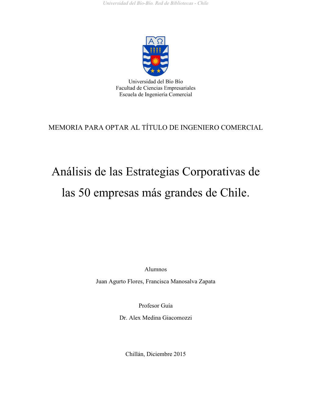 Análisis De Las Estrategias Corporativas De Las 50 Empresas Más Grandes De Chile