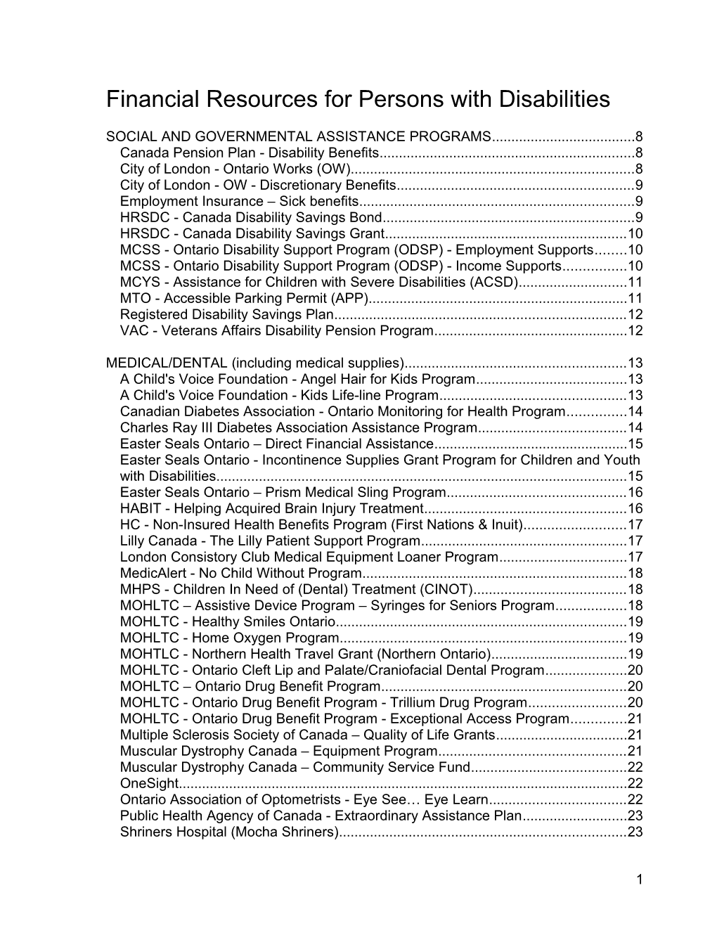 Financial Resources Guide (2017) - Word Version