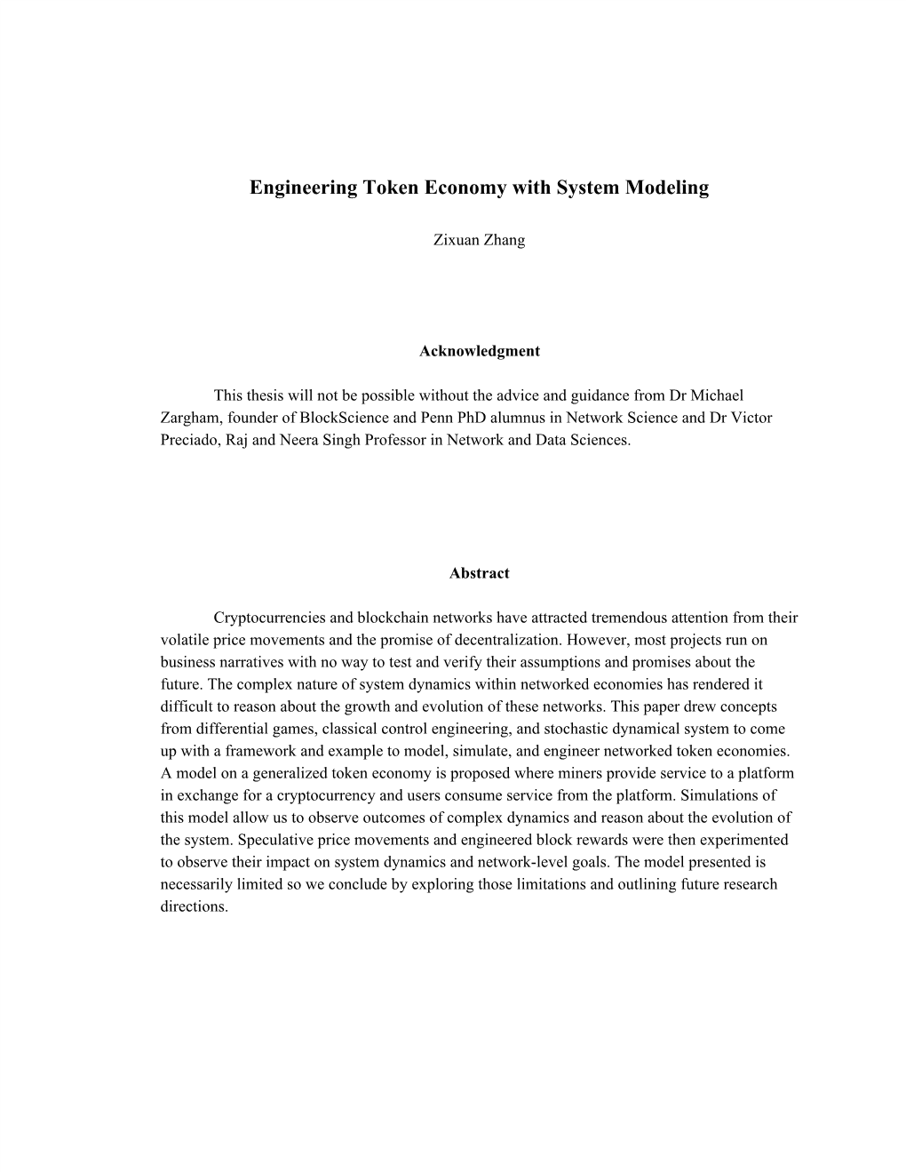 Engineering Token Economy with System Modeling