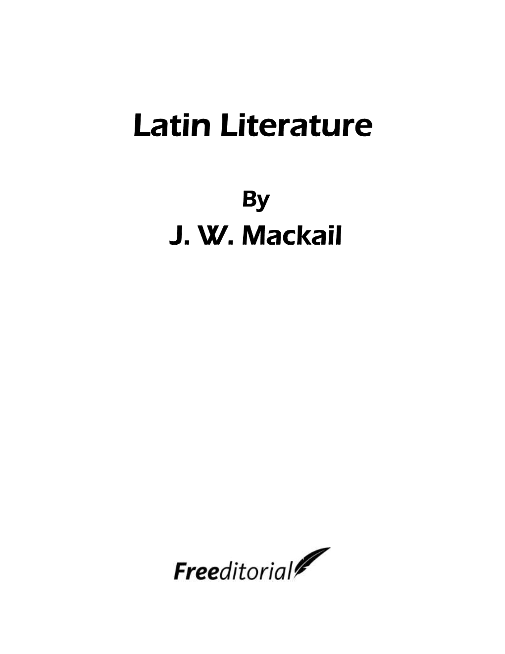 Latin Literature