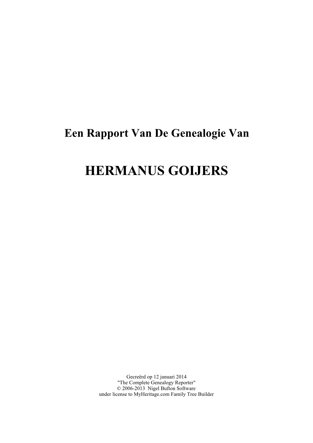 Hermanus Goijers