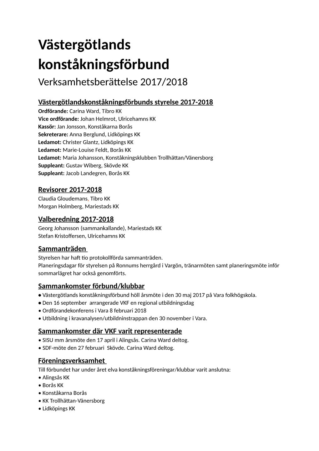 Verksamhetsberättelse 2017/2018